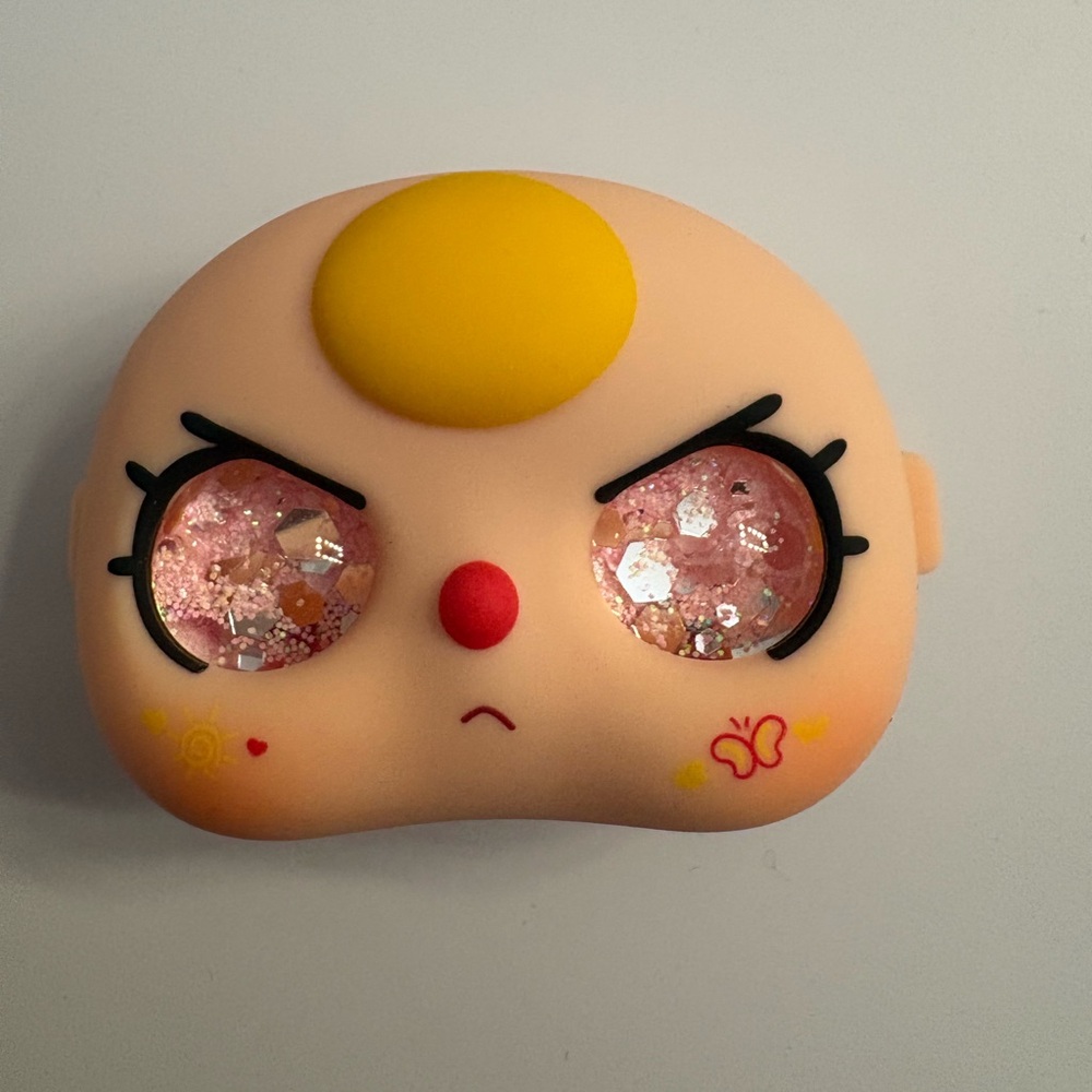 Baby Three 80% face plate with glittery eyes!